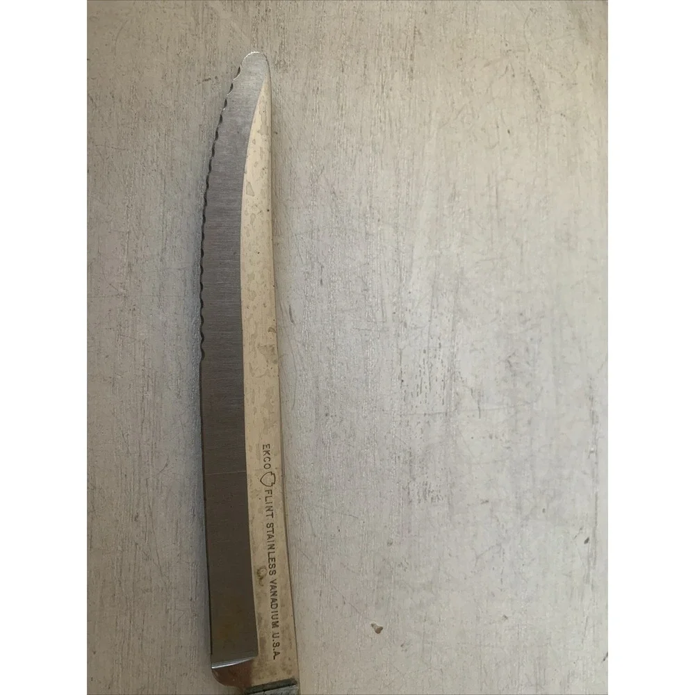 Ecko Vintage Knife Wood Handle Stainless Steel Blade Made In U.S.A‎